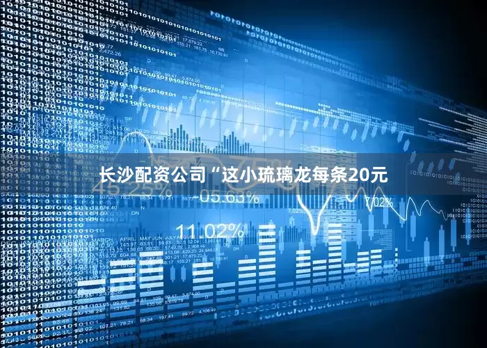 长沙配资公司“这小琉璃龙每条20元
